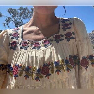 NWT Sea NY Nan Tiered Embroidered Silk Bell Sleeve Top